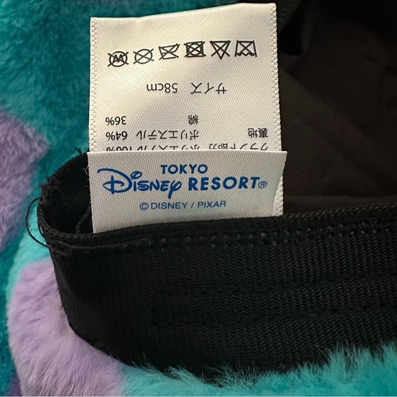 Monster Inc Fuzzy Blue and Purple Horned Hat Disney Tokyo Fan Sulley Disneyland